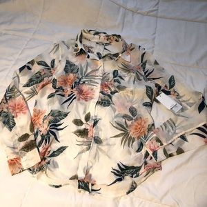 hanalei blooms print top